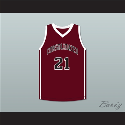 Player 21 A&M Consolidated High School Tigers Maroon Basketball Jersey