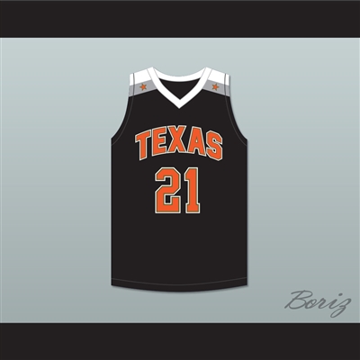 Player 21 Texas D1 Ambassadors AAU Black Basketball Jersey 1