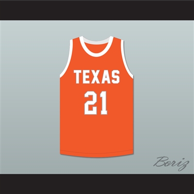 Player 21 Texas D1 Ambassadors AAU Orange Basketball Jersey 2