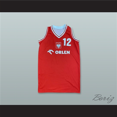 Poland National Team 12 Red Basketball Jersey