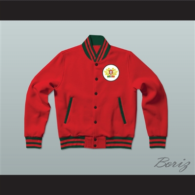 Portugal Varsity Letterman Jacket-Style Sweatshirt