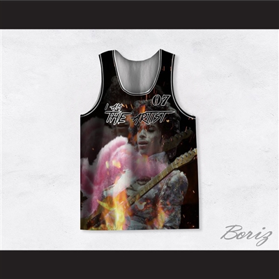 Prince 07 I Am The Artist Flames Basketball Jersey
