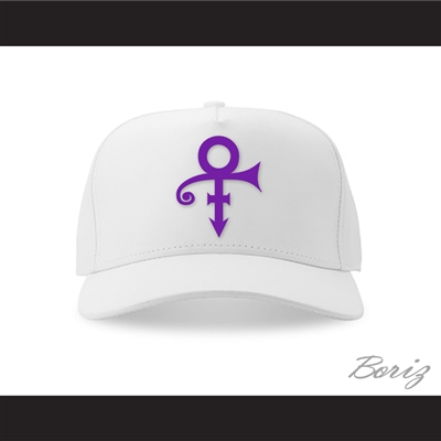 Prince Symbol White/Purple Baseball Hat