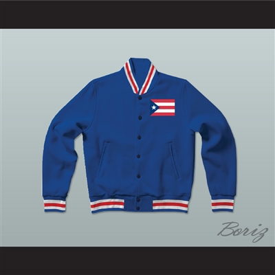 Puerto Rico Varsity Letterman Jacket-Style Sweatshirt