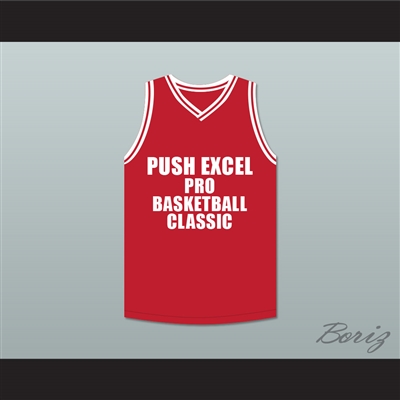 Isiah Thomas 11 Push Excel Pro Basketball Classic Red Basketball Jersey Hoop Dreams