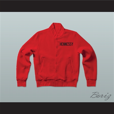 Prodigy 95 Hennessy Queens Bridge Red Varsity Letterman Jacket-Style Sweatshirt
