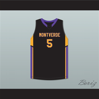 R.J. Barrett 5 Montverde Academy Eagles Black Basketball Jersey