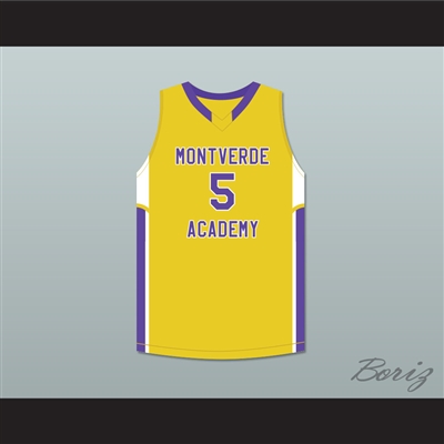 R.J. Barrett 5 Montverde Academy Eagles Yellow Basketball Jersey