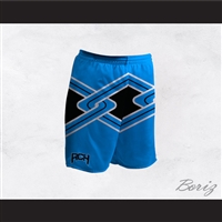 Rancho Carne High School Toros Male Cheerleader Light Blue Uniform Shorts