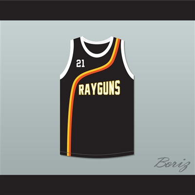 Tim Duncan 21 Roswell Rayguns Black Basketball Jersey
