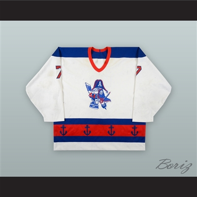 Randy Valischek 7 Milwaukee Admirals White Hockey Jersey