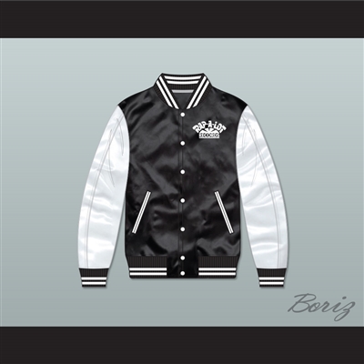 Rap-A-Lot Records Black/ White Varsity Letterman Satin Bomber Jacket