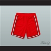 Red Black and White Stripes Basketball Shorts