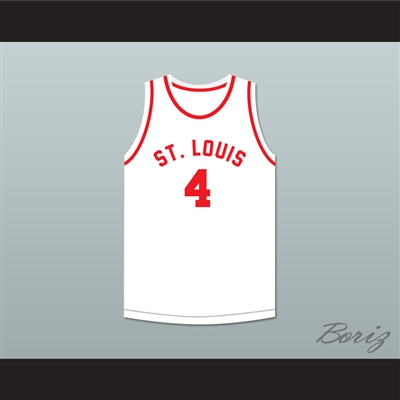 Red Rocha 4 St. Louis Bombers White Basketball Jersey