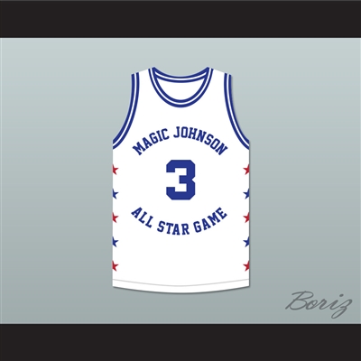 Rex Chapman 3 Magic Johnson All Star Game White Basketball Jersey 1990 Midsummer Night's Magic Charity Event