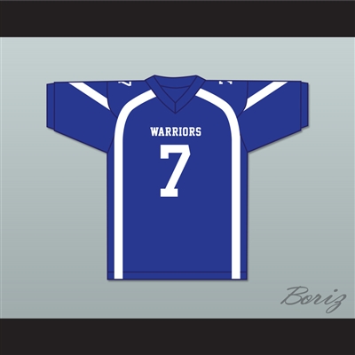 Brian Richardson 7 Liberty Christian School Warriors Blue Football Jersey