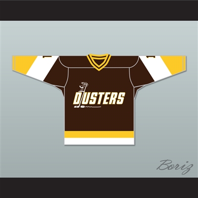 Rick Lemay 1 Binghamton Broome Dusters Brown Hockey Jersey 3