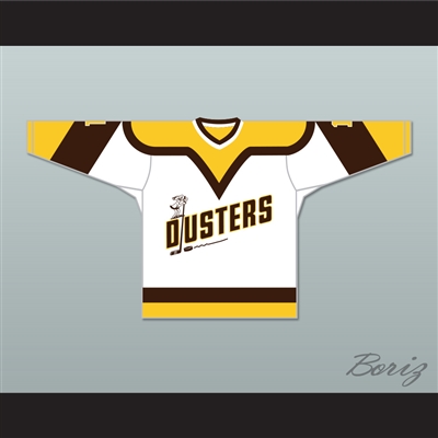Rick Lemay 1 Binghamton Broome Dusters White Hockey Jersey