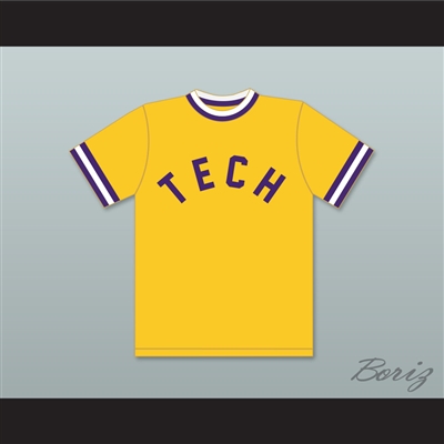 Ricky Henderson 24 Oakland Technical High School Bulldogs Yellow Baseball Jersey 2