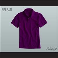 Men's Solid Color Ripe Plum Polo Shirt