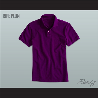 Men's Solid Color Ripe Plum Polo Shirt