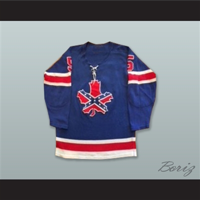 Roanoke Valley Rebels 5 Blue Tie Down Hockey Jersey