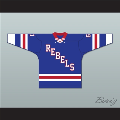 Roanoke Valley Rebels 61 Blue Tie Down Hockey Jersey