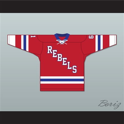 Roanoke Valley Rebels 61 Red Tie Down Hockey Jersey