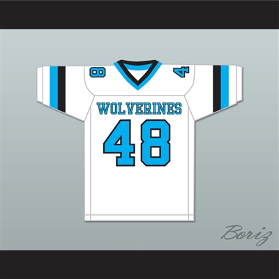 Rob Gronkowski 48 Woodland Hills High School Wolverines White Football Jersey 1