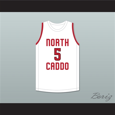 Robert Williams III 5 North Caddo High School Titans White Basketball Jersey 1