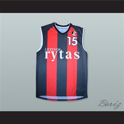 Robertas Javtokas 15 Lietuvos Rytas Basketball Jersey