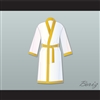 Roberto 'Hands of Stone' Duran White and Gold Satin Full Boxing Robe