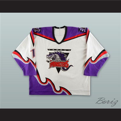 Roberto Luongo 1 Lowell Lock Monsters White Hockey Jersey