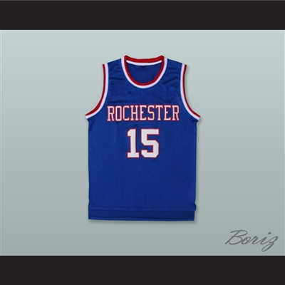 Rochester Royals 15 Blue Basketball Jersey