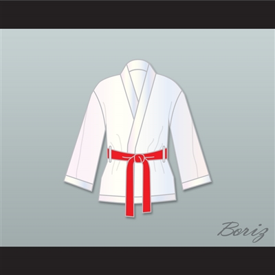 Rocky Balboa White Satin Half Boxing Robe