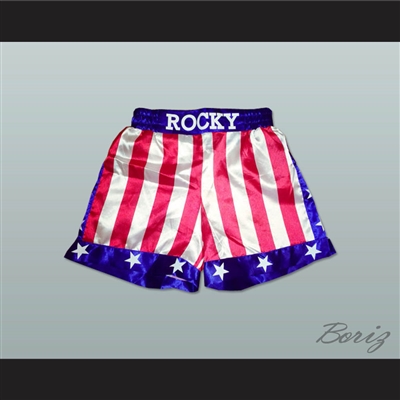 Sylvester Stallone Rocky Balboa American Flag Boxing Shorts All Sizes