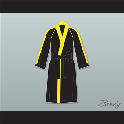 Rocky VI Black Satin Full Boxing Robe