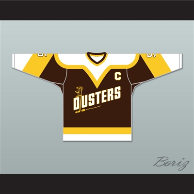 Rod Bloomfield 5 Binghamton Broome Dusters Brown Hockey Jersey
