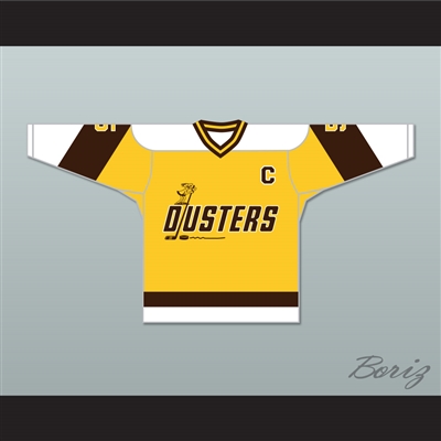 Rod Bloomfield 5 Binghamton Broome Dusters Yellow Hockey Jersey 2