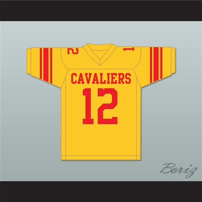 Roger Staubach 12 Purcell Marian High School Cavaliers Yellow Gold Football Jersey 2