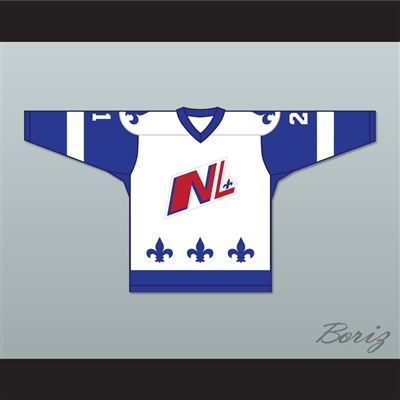 Roma Gauthier 21 Le National de Quebec White Hockey Jersey- Lance et compte (He Shoots, He Scores)