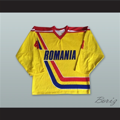 Romania 4 Yellow Hockey Jersey