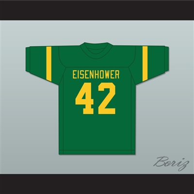 Ronnie Lott 42 Eisenhower High School Eagles Green Football Jersey 2