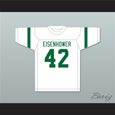 Ronnie Lott 42 Eisenhower High School Eagles White Football Jersey 2