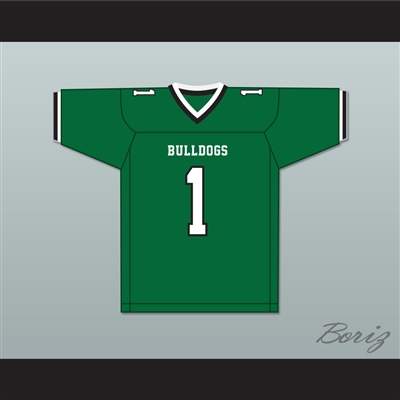 Jeremy Ruckert 1 Lindenhurst Senior High School Bulldogs Green Football Jersey 1
