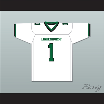 Jeremy Ruckert 1 Lindenhurst Senior High School Bulldogs White Football Jersey 1