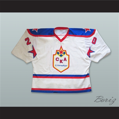 Russia SKA St. Petersburg KHL White Hockey Jersey 1