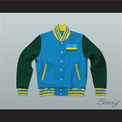 Rwanda Varsity Letterman Jacket-Style Sweatshirt