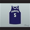 Ryan Rollins 5 Dakota High School Cougars Navy Blue Basketball Jersey 1