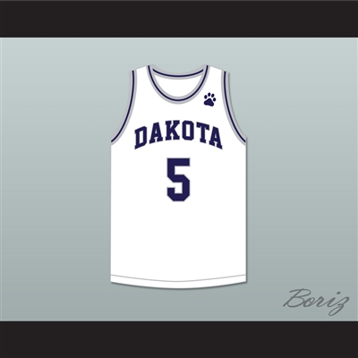 Ryan Rollins 5 Dakota High School Cougars White Basketball Jersey 2